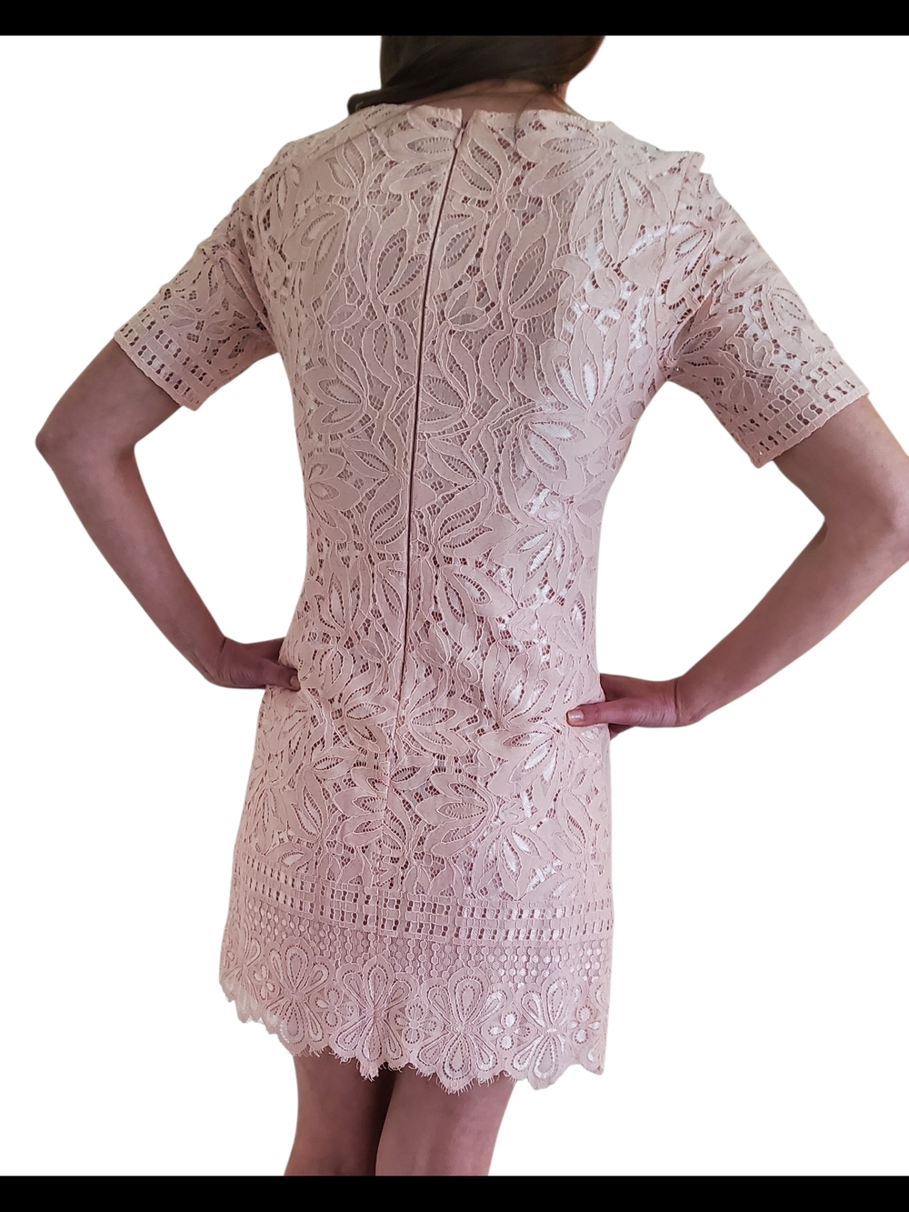 Kensie Blush Lace Mini Dress - Picture 3 of 9